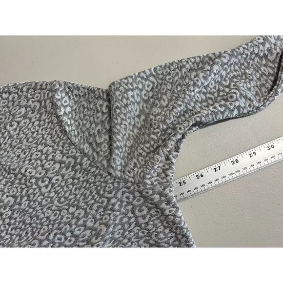 Chicos Additions Leopard Cardigan Womens Size 3 US XL Pockets Lightweight Silver - Picture 4 of 7